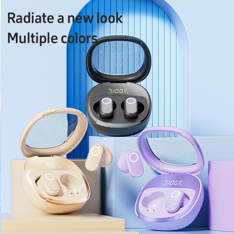 Auricolari ETEK Bluetooth 5.4 TWS con anello in rame F13, auricolare da 25mAh + custodia da 200mAh (scheda di protezione), 3 opzioni di colore.