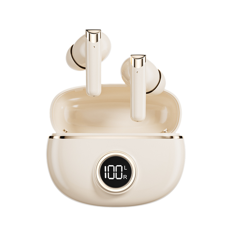 Auricolari TWS ETEK Plated Bluetooth 5.4 con F10, auricolari da 25mAh + custodia da 230mAh (scheda di protezione), tempo di chiamata 2-3 ore.