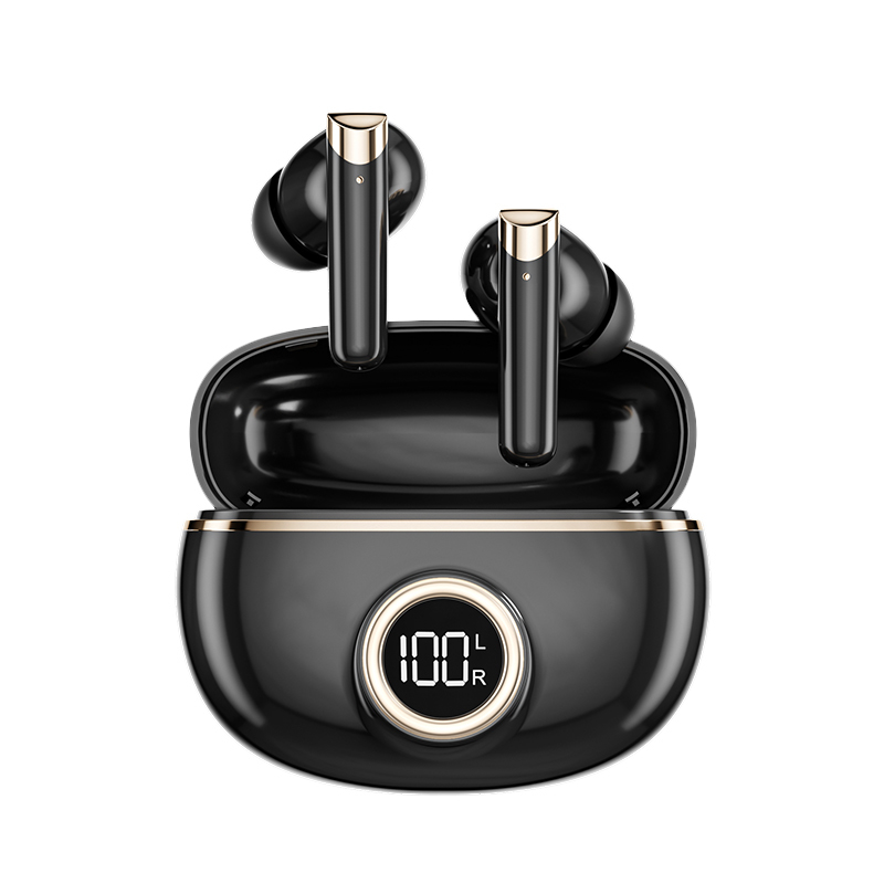 Auricolari TWS ETEK Plated Bluetooth 5.4 con F10, auricolari da 25mAh + custodia da 230mAh (scheda di protezione), tempo di chiamata 2-3 ore.
