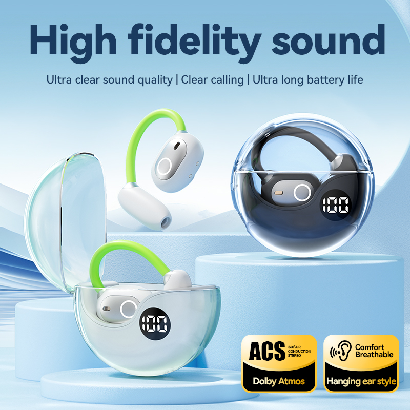 Auricolari ETEK Bluetooth 5.4 TWS con sensibilità 115dB, cella auricolare da 40mAh + custodia da 200mAh (scheda di protezione), altoparlante F13