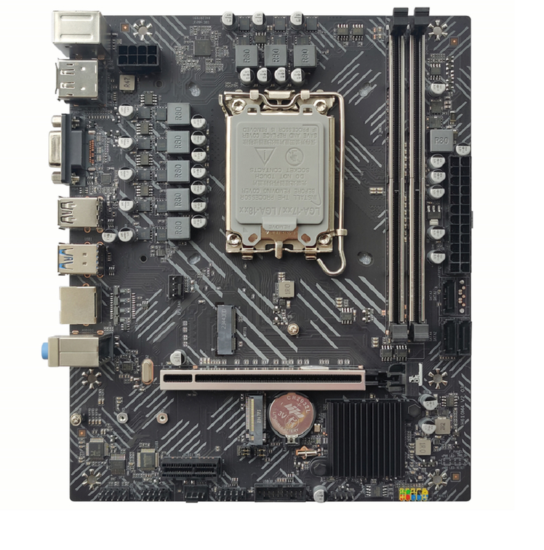 Scheda madre ETEK H610 Micro-ATX per CPU LGA1700 DDR4 Dual-Channel Slot PCIe 4.0 x16 Uscite opzionali DP+HDMI+VGA