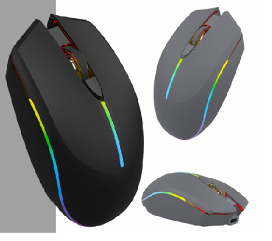 2.4G e Bluetooth Dual-mode Connectivity Mouse 500mAh Batteria ricaricabile DPI regolabile 800/1200/1600