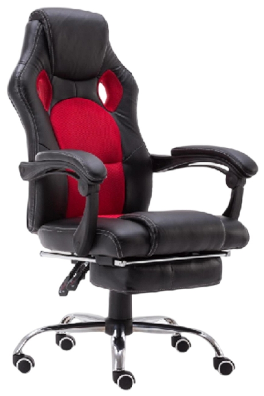 Seduta da ufficio ergonomica con tornitori in PU da 350 mm con base in cromo e gaslift da 100 mm, meccanismo multifunzione