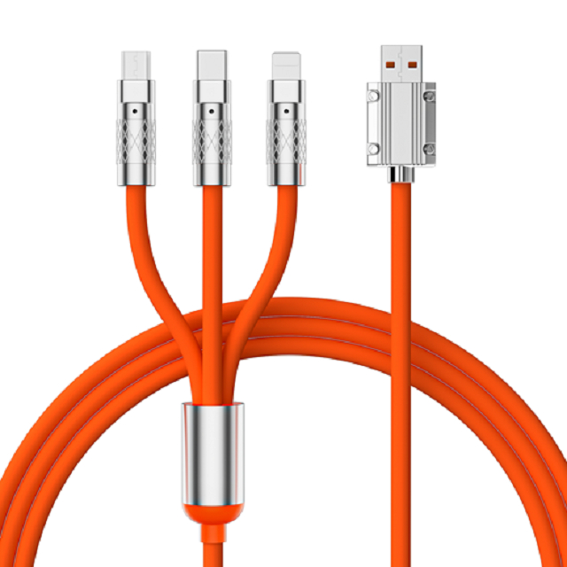 Cavo USB a ricarica rapida ETEK 120cm, PVC + Lega di zinco, CCA a 4 conduttori, Indicatore LED, Personalizzabile multicolore