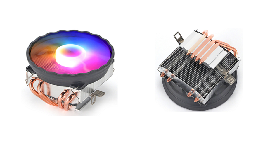 Dissipatore CPU Universale, 4 Heatpipe in Rame, Ventola 120mm, 2500RPM, FM/AM3/AM4/AM5/LGA115x/1200/1366/1700/2011, Cuscinetto Idraulico, 20dB