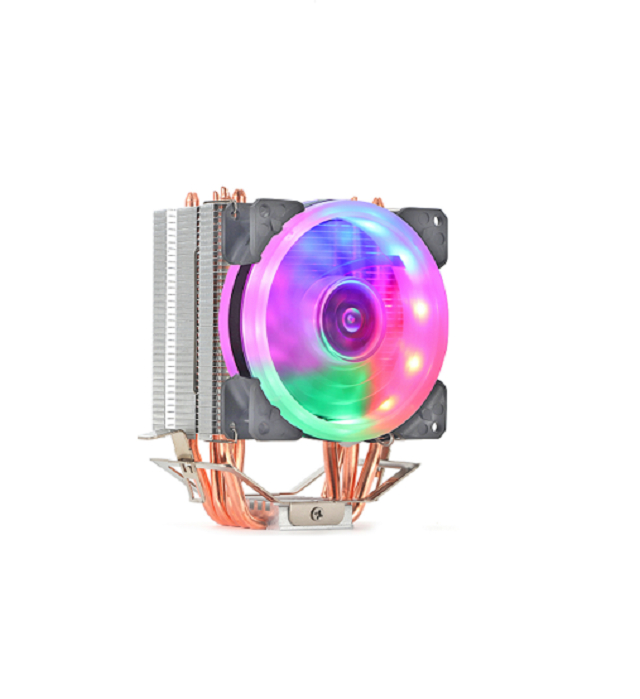 Dissipatore CPU ETEK 4-Heatpipe, Ventola da 92mm, RGB Fisso, Cuscinetto Idraulico, ideale per configurazioni economiche e PC a fattore di forma ridotto