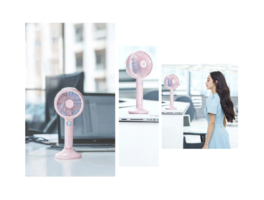 Raffreddatore evaporativo portatile, 800mAh, 3 velocità, 2 modalità umidità, Bianco/Verde/Rosa, 212*100*40mm, ideale per esterni, viaggi, ufficio