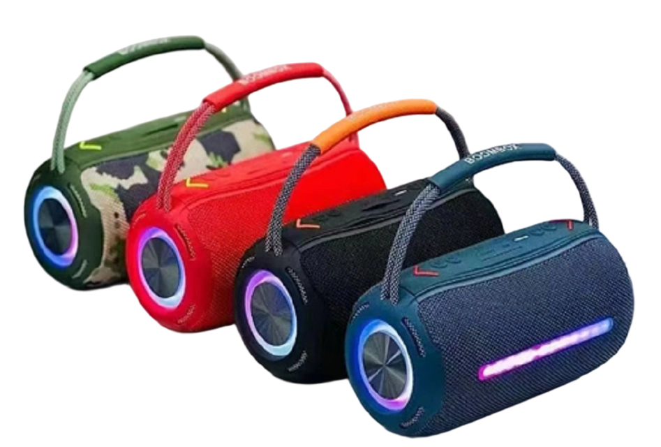 Altoparlante Bluetooth per feste da 10W, doppio 5W RMS, BT/AUX/TF/U Disk, batteria da 1200mAh, design in tessuto+plastica, per feste, all'aperto, casa, ecc.