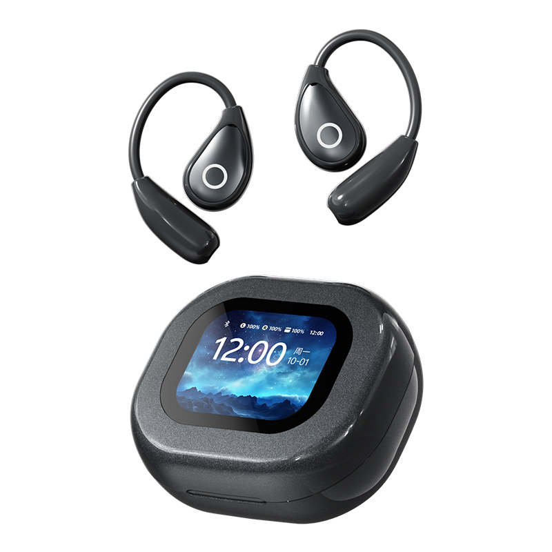 Auricolari Bluetooth ETEK OWS, versione BT 5.4, driver da 14,2 mm, 5 ore di riproduzione, Nero/Carnagione, ideali per l'uso quotidiano e come regalo.