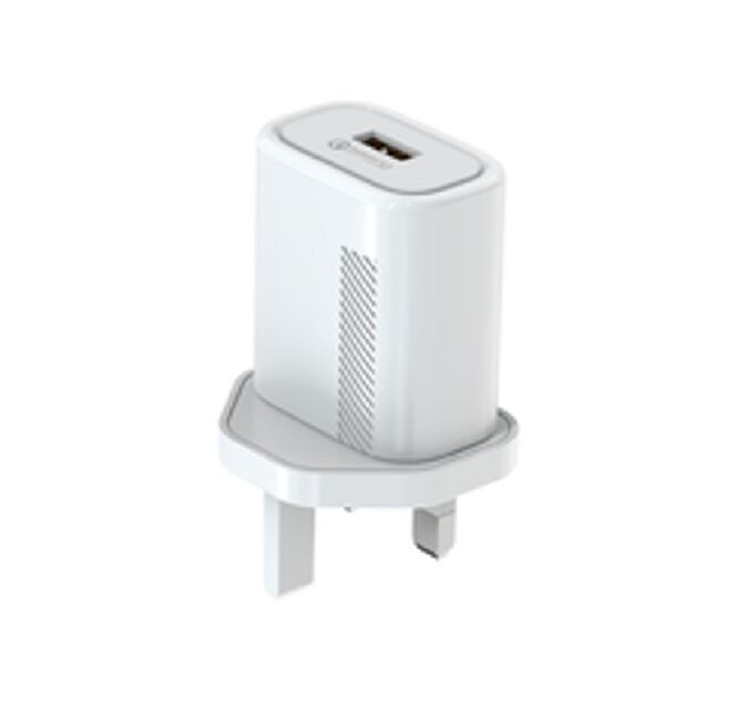 18W Quick Charge 3.0 Wall Charger, US Plug, Multi-Voltage Output (5V-12V), Compatto 62.5*43*27mm, Input AC 100-240V