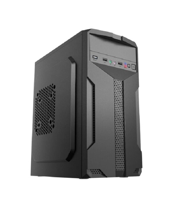 Micro-ATX PC Case, doppia USB 2.0, Supporta 1 ODD + 1 HDD + 2 SSD, telaio in acciaio (0,33 mm SPCC), supporto ventilatore da 12 cm + 8 cm
