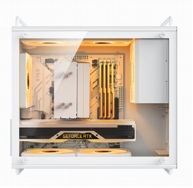 20L Compact Gaming PC Case, M-ATX/ITX, 326mm GPU, 155mm CPU Cooler, 140mm PSU, opzioni di doppio pannello frontale, filtri di polvere magnetici