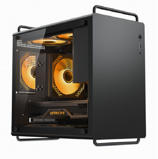 20L Compact Gaming PC Case, M-ATX/ITX, 326mm GPU, 155mm CPU Cooler, 140mm PSU, opzioni di doppio pannello frontale, filtri di polvere magnetici