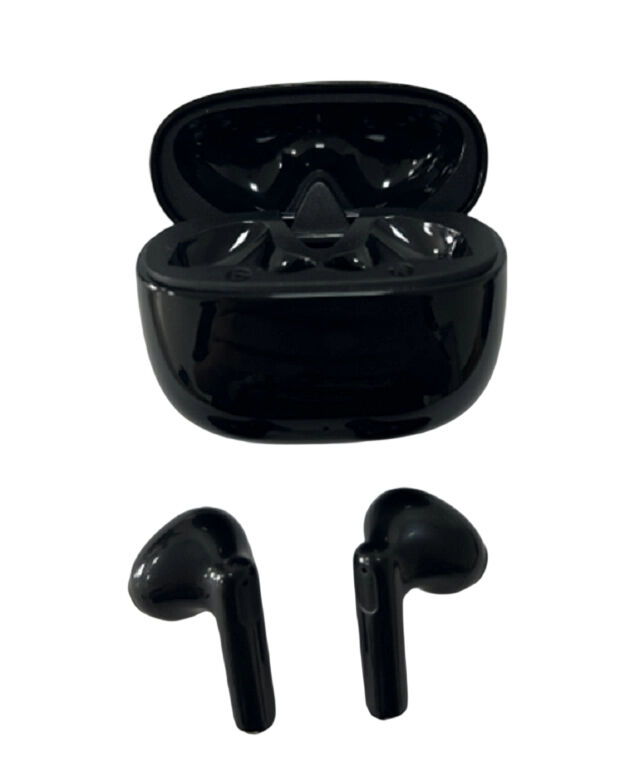 Auricolari TWS con custodia di ricarica da 300 mAh, Auricolari TWS Bluetooth 5.3, Driver F10, 5 ore di riproduzione, Ricarica Type-C, 30+300mAh, Neri