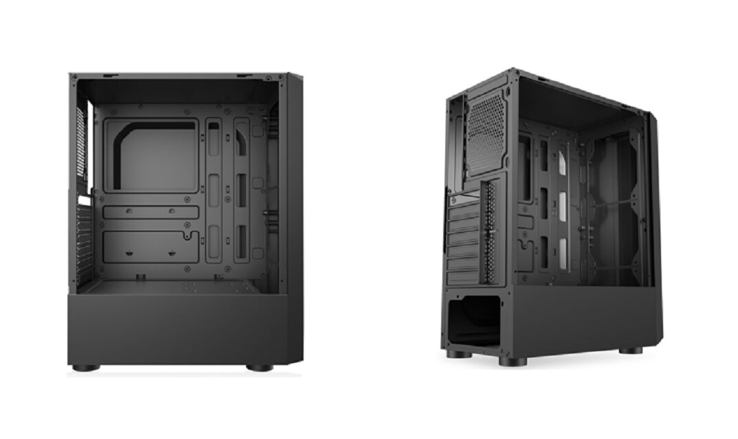 Cassa da gioco ATX Mid-Tower con pannello laterale in vetro temperato, luce frontale RGB personalizzabile e 7 slot di espansione