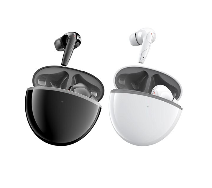 ANC TWS Earbuds, Mic MEMS, F13 Composite Diaphragm, Tipo-C, Cassa 200mAh, Nero/Bianco