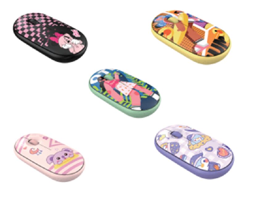 Mouse wireless dual-mode, 2.4G+BT, 1200DPI, 5 colori, Batteria AA