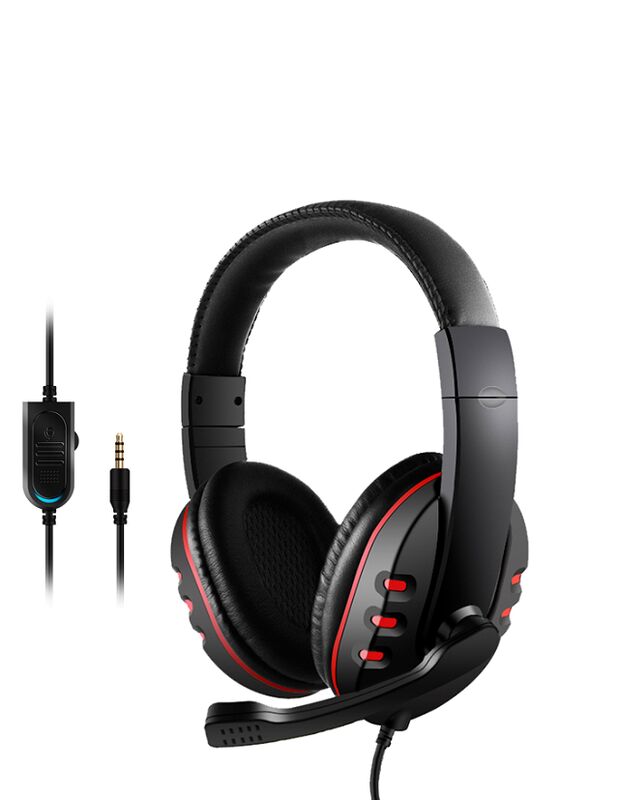 Cuffie da gioco cablate, driver da 40 mm, microfono a cancellazione del rumore, doppio jack da 3,5 mm + USB, cavo da 2 m