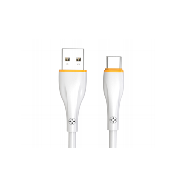 Cavo di ricarica rapida TPE a 4 nuclei, 1 m bianco, micro/tipo-C/lampeggio