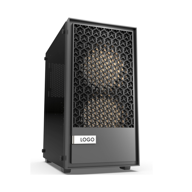MATX Mid Tower Case, pannello laterale in vetro temperato, supporto GPU da 240 mm AIO e 300 mm