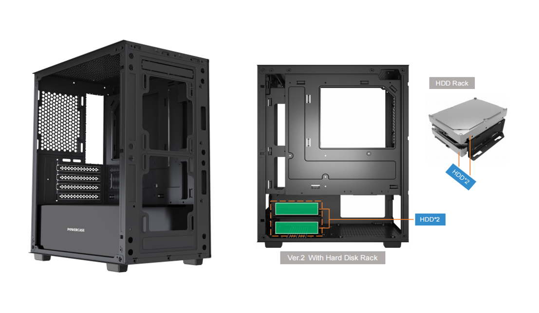 MATX Mid Tower Case, pannello laterale in vetro temperato, supporto GPU da 240 mm AIO e 300 mm