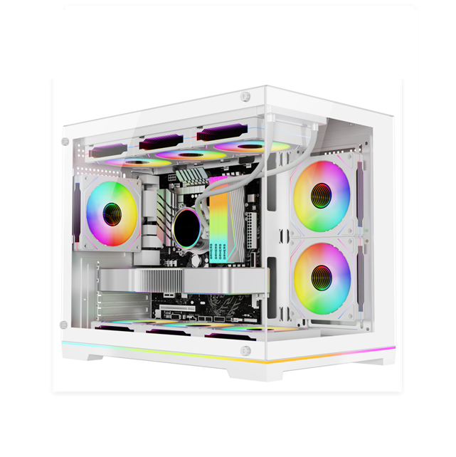 Cassa Full Tower ATX con vetro temperato, radiatore da 360 mm e supporto VGA a 5 slot