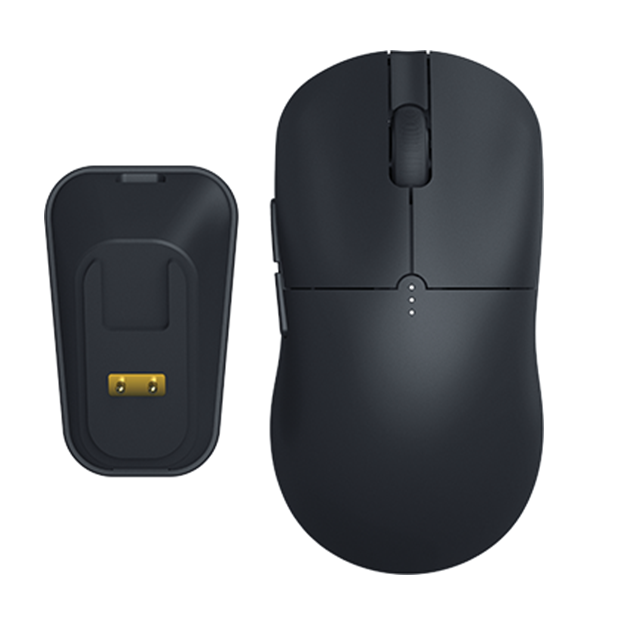 Mouse wireless tri-mode ricaricabile con base di ricarica -wired/Bluetooth/2.4G, 6 tasti programmabili