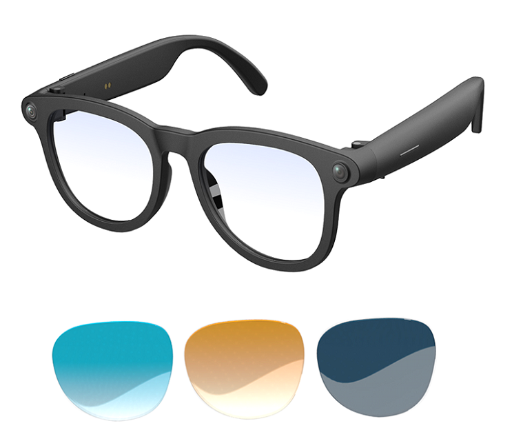 Occhiali da sole intelligenti Bluetooth 6.0 con fotocamera e traduzione in tempo reale, ricaricabili di tipo C