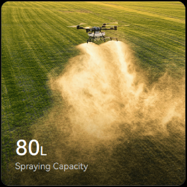 Z80 Flagship Agri-Drone: 80L Spray + 120L Spread + 80kg Lift.