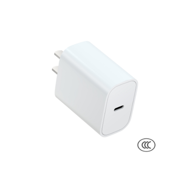 25W PD European Fast Charger Color Box, ingresso AC 100-240V, bianco