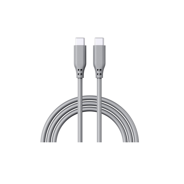 Cable di ricarica veloce USB-C a C da 100W in silicone, 5A/20V PD3.0 + 480Mbps sincronizzazione dati, cavo Soft-Touch da 1m (bianco/grigio/arancione)