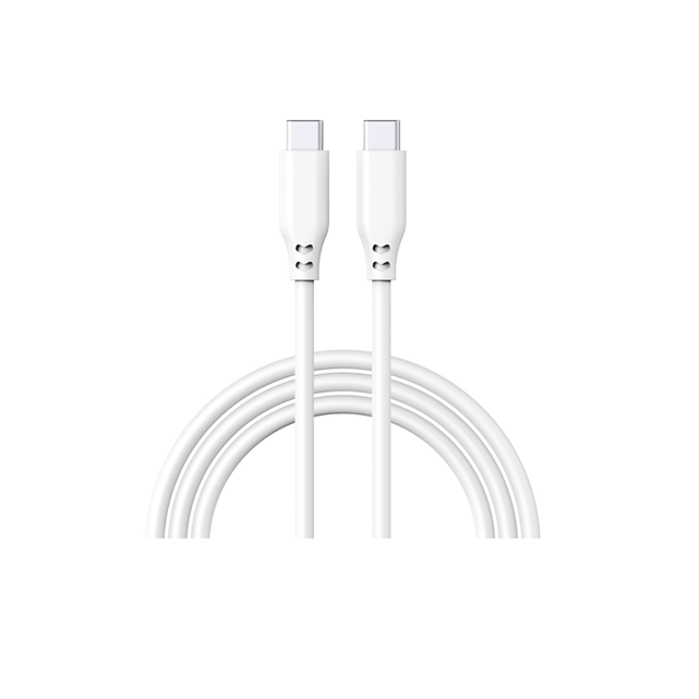 Cable di ricarica veloce USB-C a C da 100W in silicone, 5A/20V PD3.0 + 480Mbps sincronizzazione dati, cavo Soft-Touch da 1m (bianco/grigio/arancione)