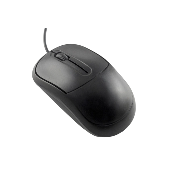 Mouse per ufficio 3D cablato, 1200 DPI di precisione, HIPS 53g di peso leggero, cavo da 1,1m, logo su schermo di seta personalizzato