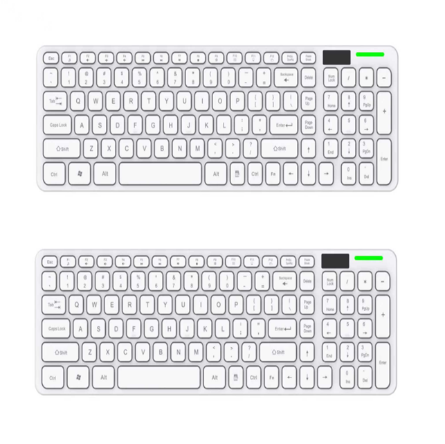 Rechargeable 2.4G/BT Wireless Keyboard ,101 Keys, Type-C, 50M Keystrokes
